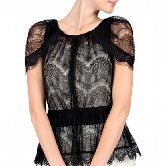 Black Lace Top - Picture 1 of 2